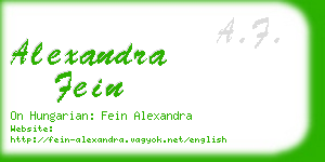 alexandra fein business card